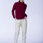 Mock Neck Cable Sweater