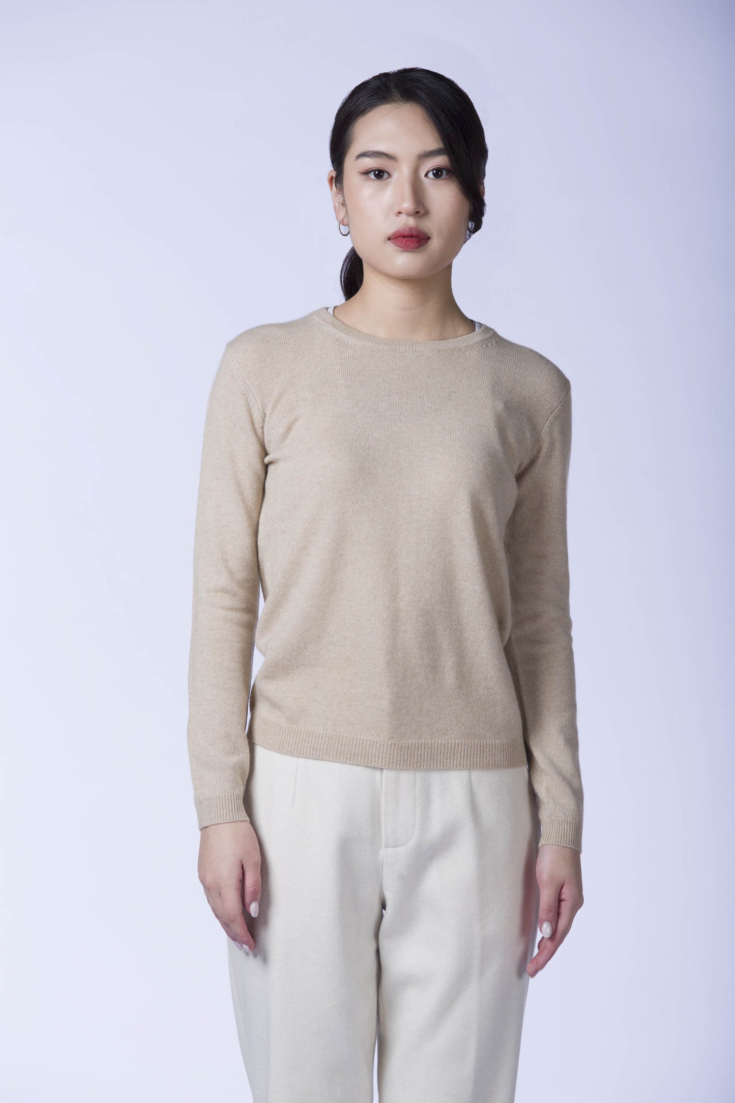 Mock Neck Cable Sweater
