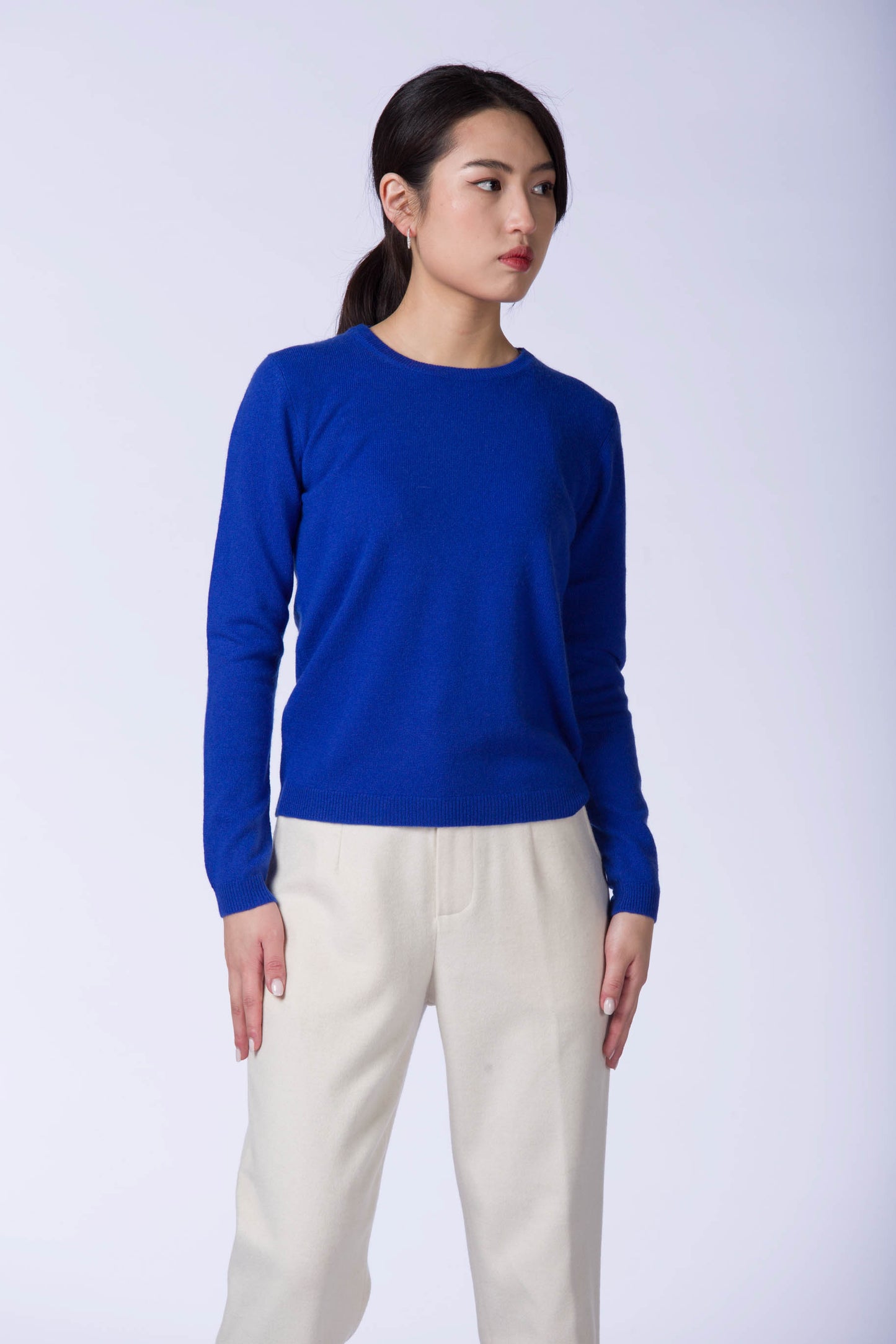 Mock Neck Cable Sweater