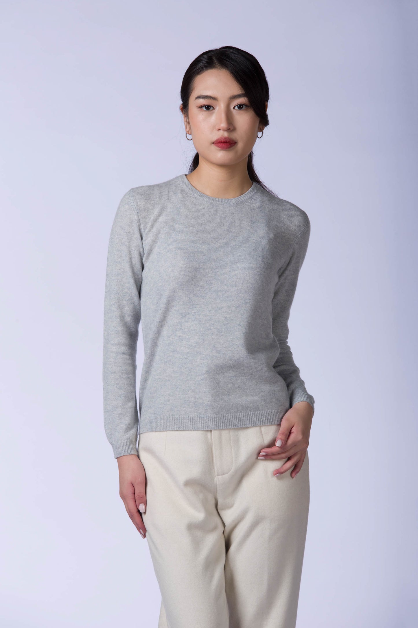 Mock Neck Cable Sweater