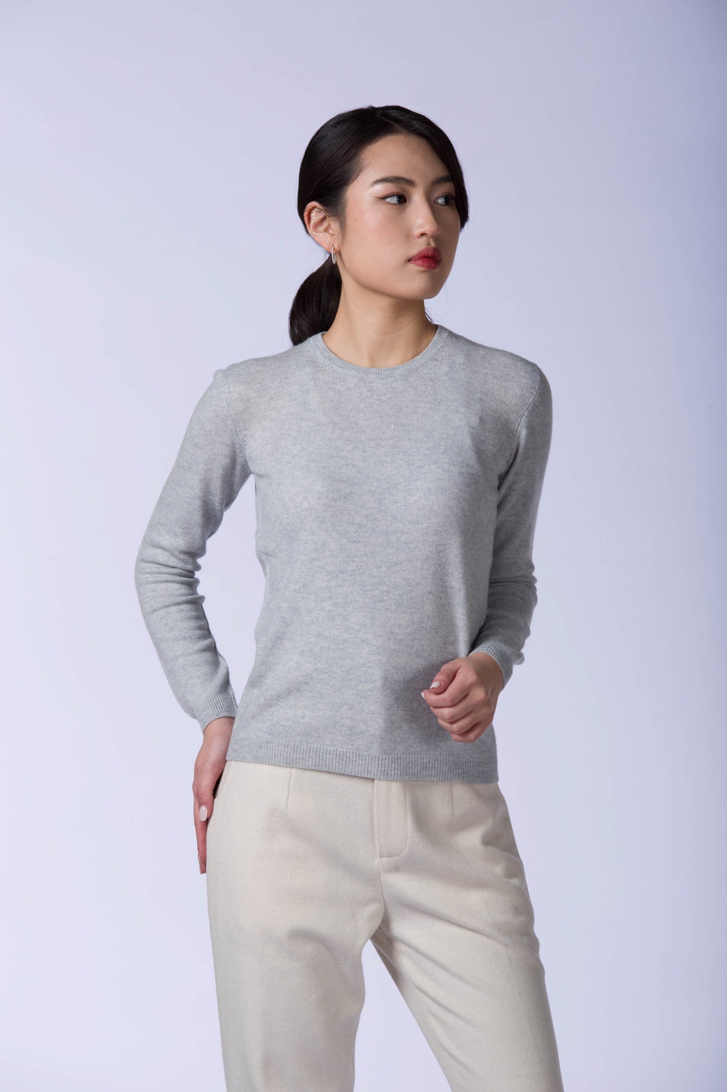 Mock Neck Cable Sweater